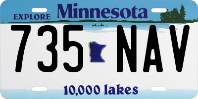 MN license plate 735NAV