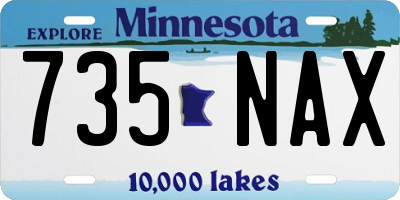 MN license plate 735NAX