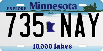 MN license plate 735NAY