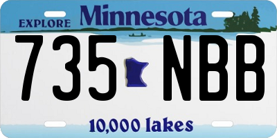 MN license plate 735NBB