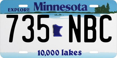 MN license plate 735NBC