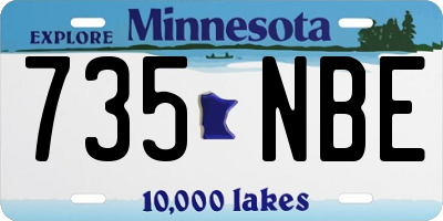 MN license plate 735NBE