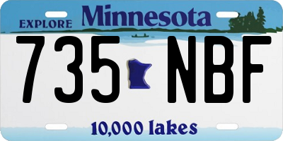 MN license plate 735NBF