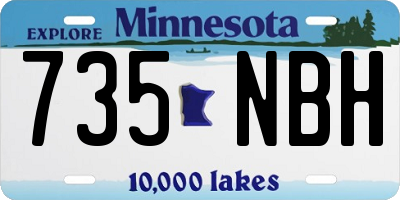 MN license plate 735NBH