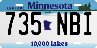 MN license plate 735NBI