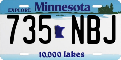 MN license plate 735NBJ