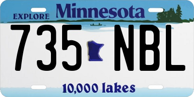 MN license plate 735NBL