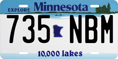 MN license plate 735NBM