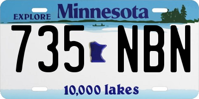 MN license plate 735NBN