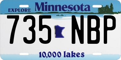 MN license plate 735NBP