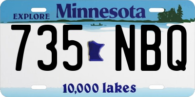 MN license plate 735NBQ