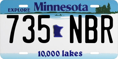 MN license plate 735NBR