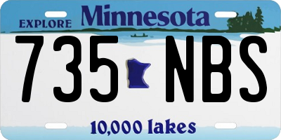 MN license plate 735NBS