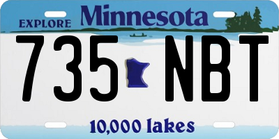 MN license plate 735NBT