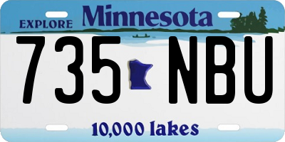MN license plate 735NBU