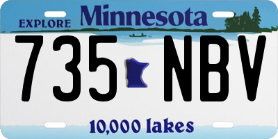 MN license plate 735NBV