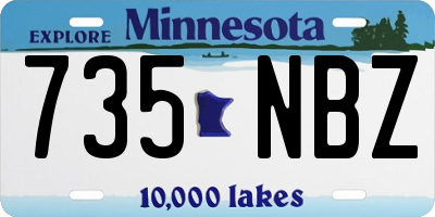 MN license plate 735NBZ