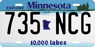 MN license plate 735NCG