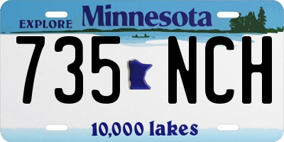 MN license plate 735NCH