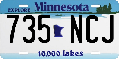MN license plate 735NCJ