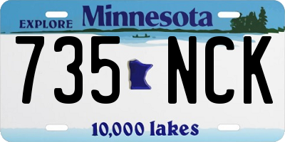 MN license plate 735NCK