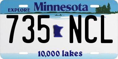 MN license plate 735NCL