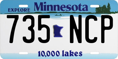 MN license plate 735NCP