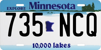 MN license plate 735NCQ