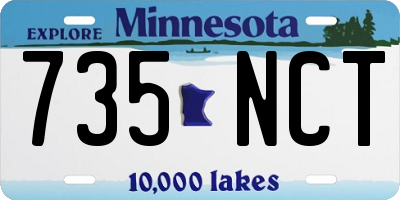 MN license plate 735NCT