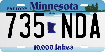 MN license plate 735NDA