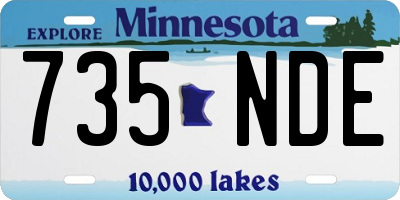 MN license plate 735NDE