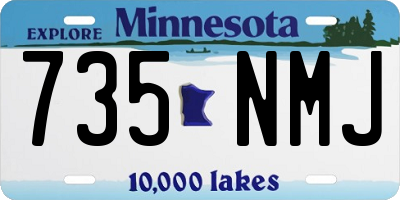 MN license plate 735NMJ