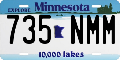MN license plate 735NMM