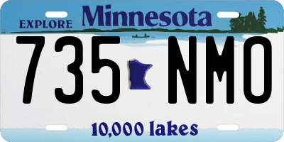 MN license plate 735NMO
