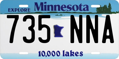 MN license plate 735NNA