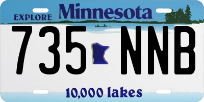 MN license plate 735NNB