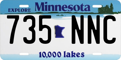 MN license plate 735NNC