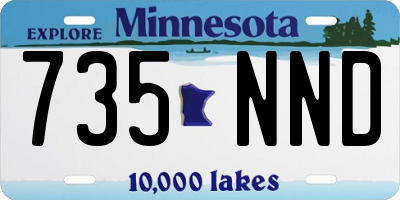 MN license plate 735NND