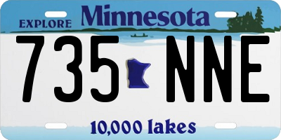 MN license plate 735NNE
