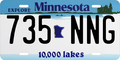 MN license plate 735NNG
