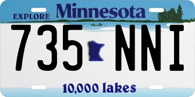 MN license plate 735NNI