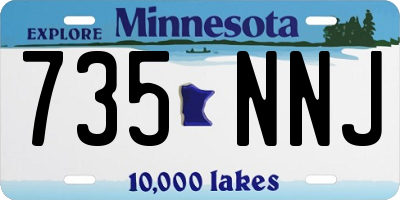 MN license plate 735NNJ
