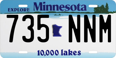 MN license plate 735NNM