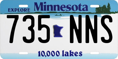 MN license plate 735NNS