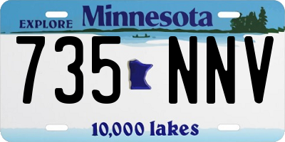 MN license plate 735NNV