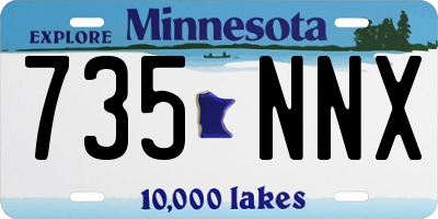 MN license plate 735NNX