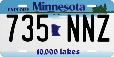 MN license plate 735NNZ