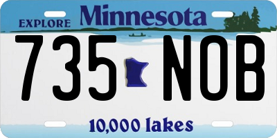 MN license plate 735NOB