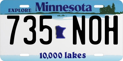 MN license plate 735NOH