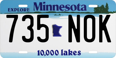 MN license plate 735NOK